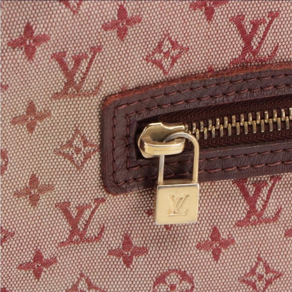 Louis Vuitton Lucille GM Bag in Red Mini Lin Monogram Canvas - Vintage - Picture 6 of 12